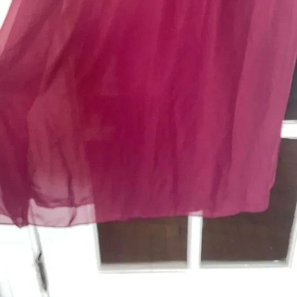 Preowned speechless burgundy lace halter top maxi gown dress junior teen size 3 - Picture 7 of 14